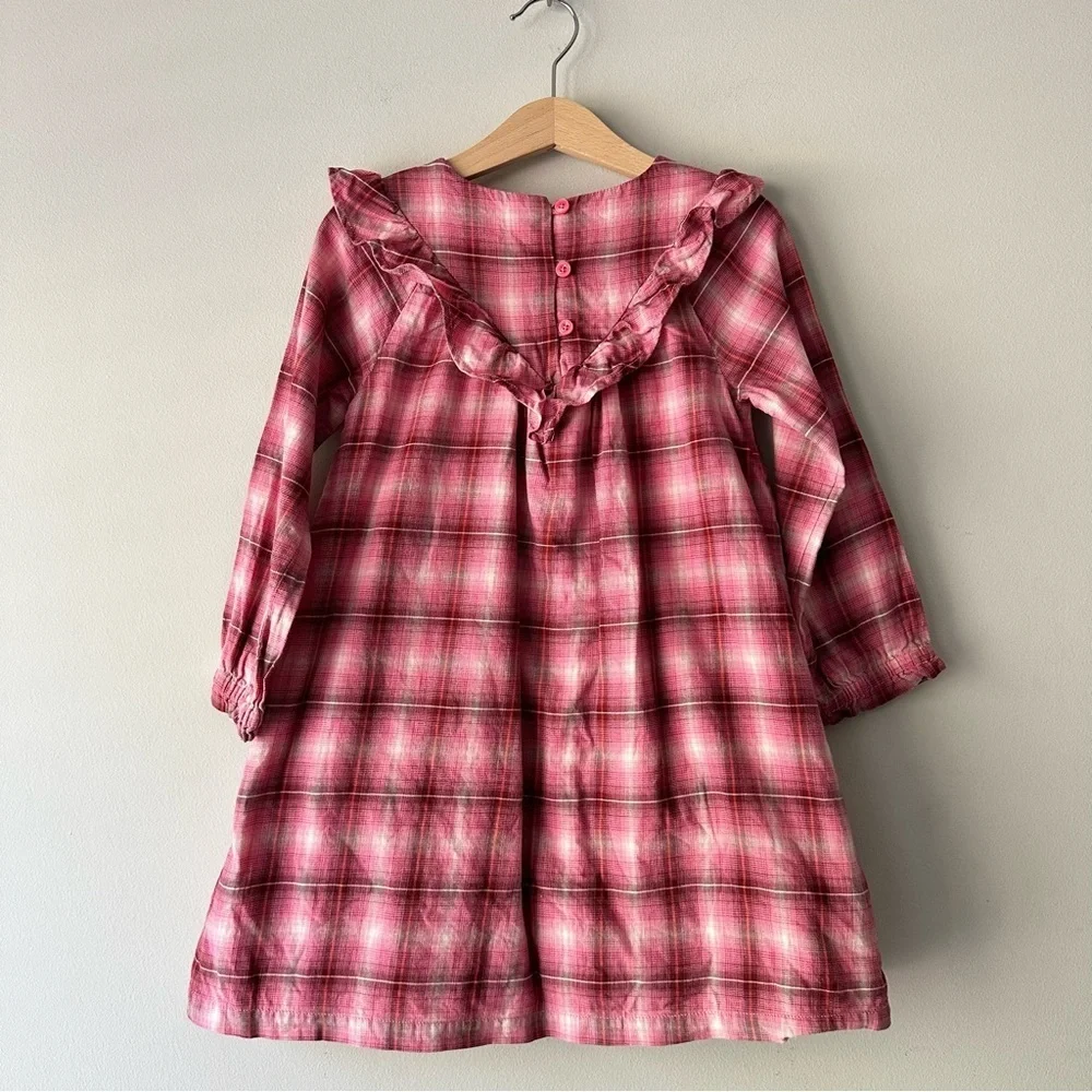 Zara Blouse, Baby Gap Dress and Sherpa Vest